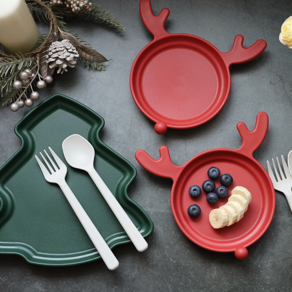 [MONOWEAR] AHTTYHOME Christmas Deer Plate 2P Set 4ea