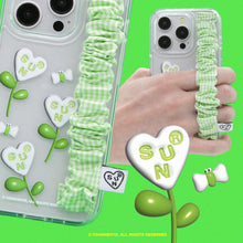 Load image into Gallery viewer, SECOND UNIQUE NAME Check Gobull Band Clear Phone Case Green
