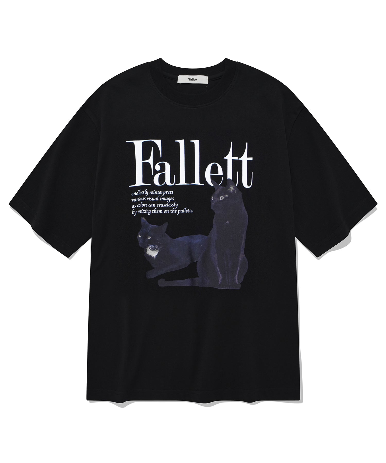 Tシャツ・カットソー Fallett Drawing Nero Short Sleeve T-shirt 4HA094 Fallett Drawing Nero Short Sleeve T-shirt 4HA094 (Fallett/T