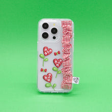 Load image into Gallery viewer, SECOND UNIQUE NAME Check Gobull Band Clear Phone Case Red
