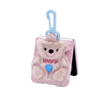 Load image into Gallery viewer, SECOND UNIQUE NAME Sun Case Patch Fur Bear Light Pink (Z FLIP)

