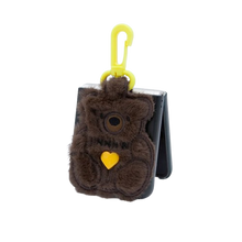 Load image into Gallery viewer, SECOND UNIQUE NAME Sun Case Patch Fur Bear Dark Brown (Z FLIP)
