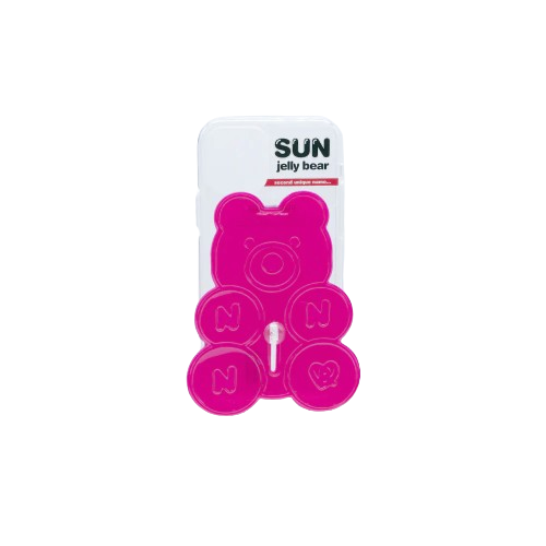 SECOND UNIQUE NAME SUN CASE CLEAR JELLY BEAR REDVIOLET