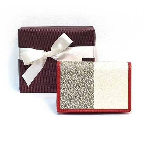 [K-BRAND] UNIQREART Korean Cloud Pattern Silk Leather Card Case