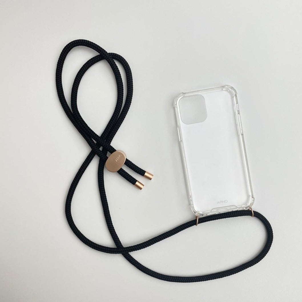 ARNO iPhone Case with Rope Strap Chic Black