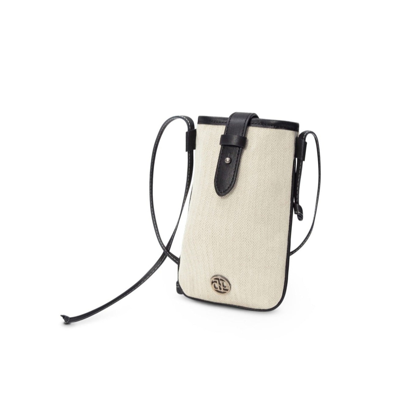 DEPOUND Town Bag Crossbody Mini Herringbone Ivory