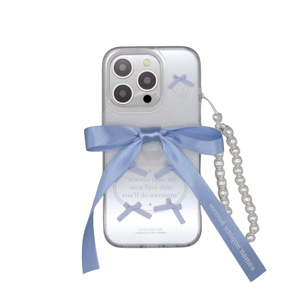 SECOND UNIQUE NAME Ballet Ribbon Clear Case Blue