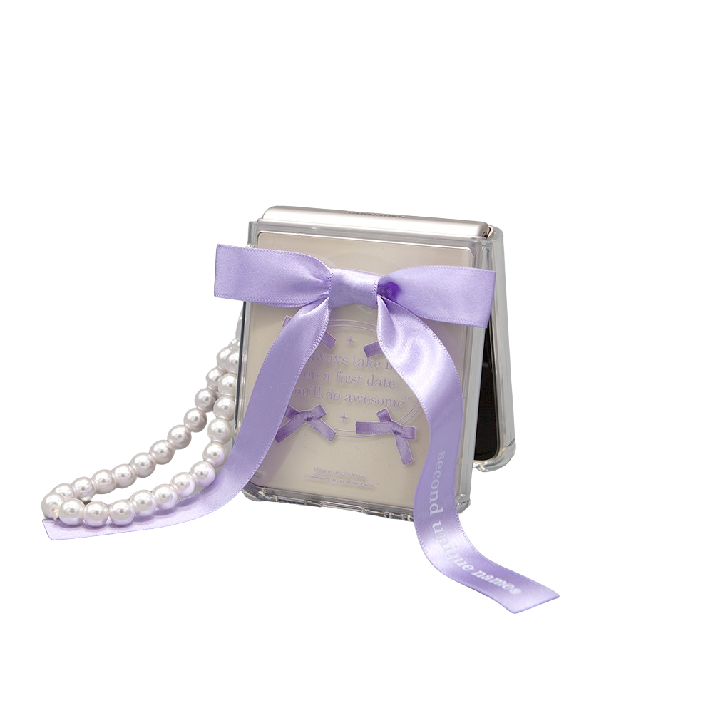 SECOND UNIQUE NAME Clear Ballet Ribbon Purple (Z FLIP)