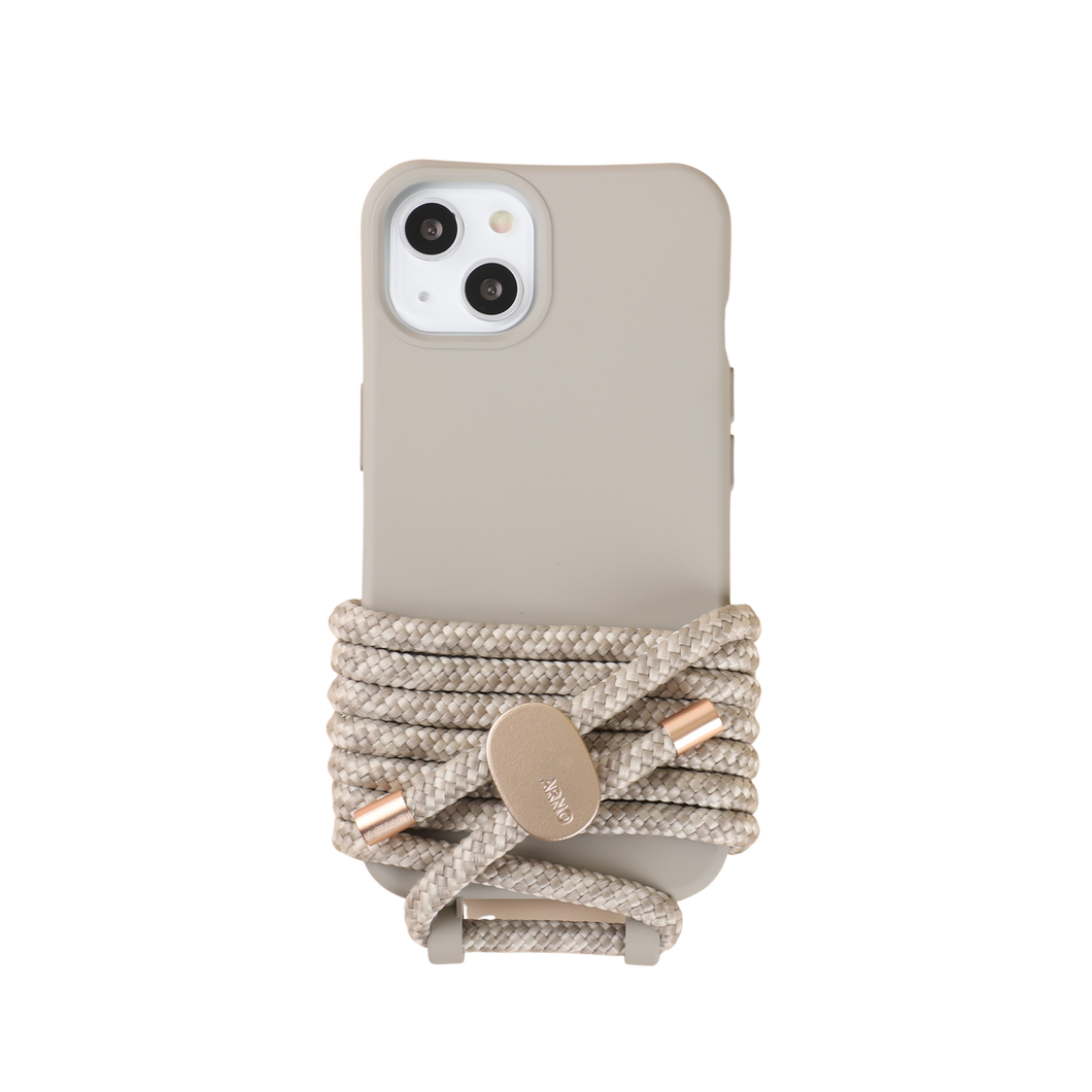 ARNO M2 Oatmeal Cream Phone Case with Rope Strap