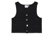 이미지를 갤러리 뷰어에 로드 , TARGETTO Candy Sleeveless Cardigan Black (IVE LIZ&#39;s pick)
