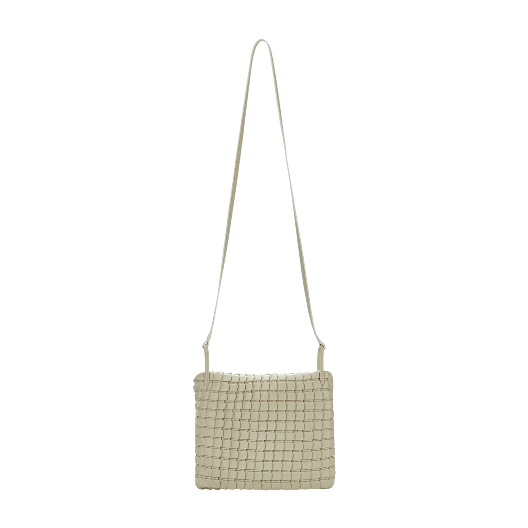 KWANI Square Embossed Bag Mini Tote Ivory