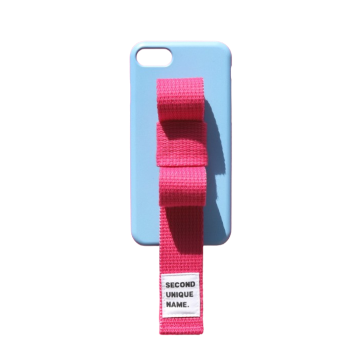 SECOND UNIQUE NAME Sun Case Ribbon Light Blue Deep Pink