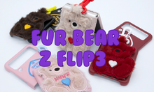 Load image into Gallery viewer, SECOND UNIQUE NAME Sun Case Patch Fur Bear Light Pink (Z FLIP)
