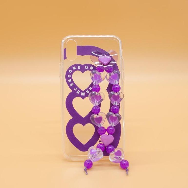 SECOND UNIQUE NAME Sun Case Heart Bubble Purple