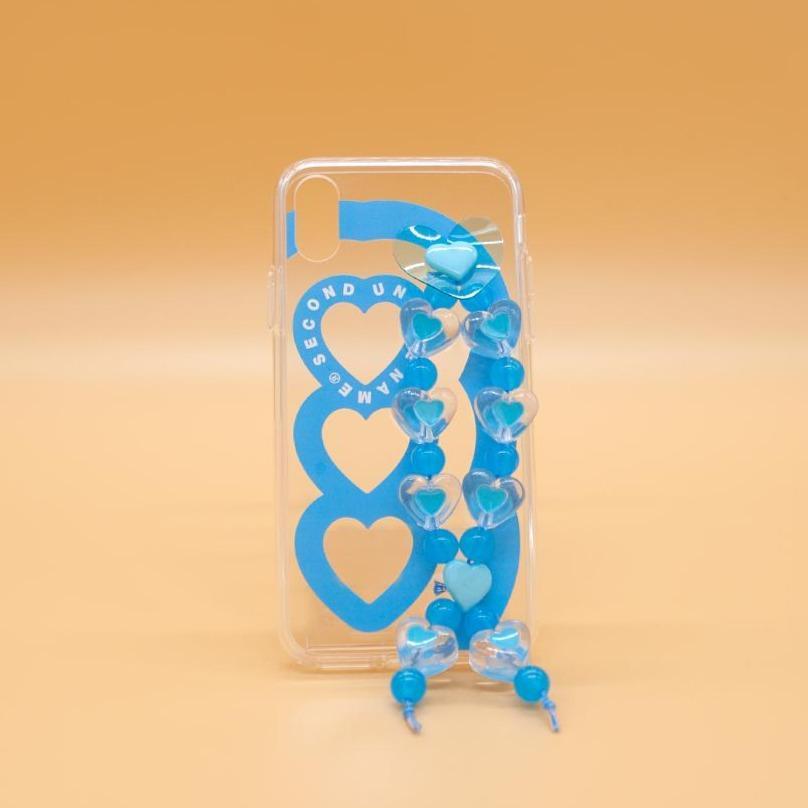 SECOND UNIQUE NAME Sun Case Heart Bubble Light Blue