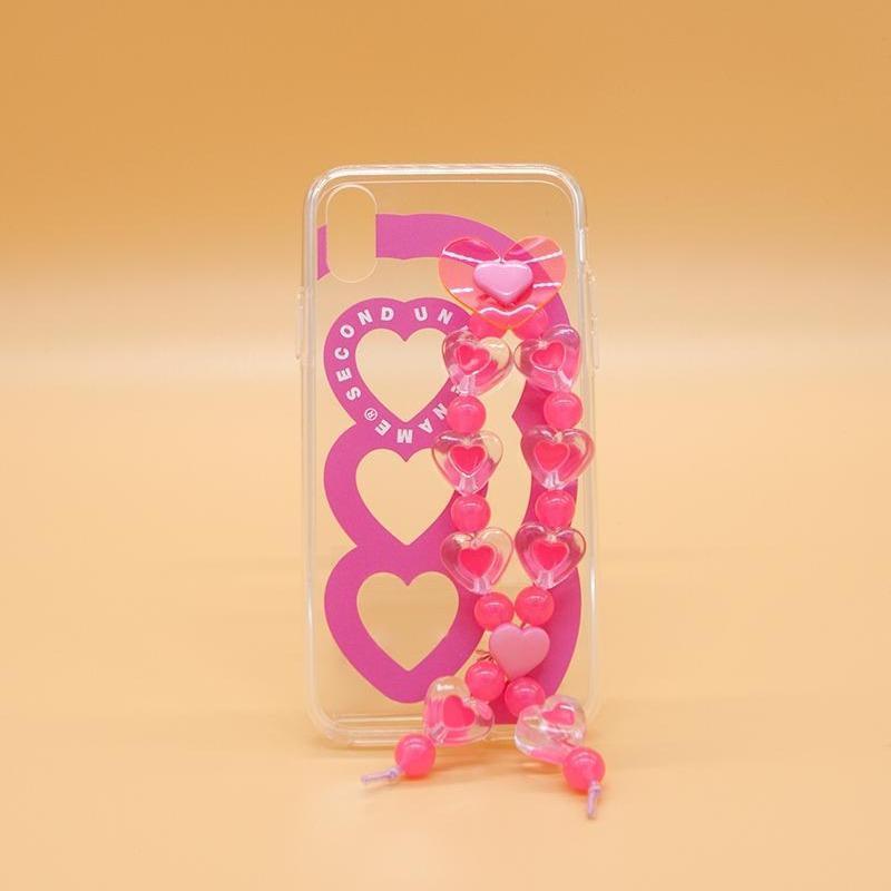 SECOND UNIQUE NAME Sun Case Heart Bubble Pink