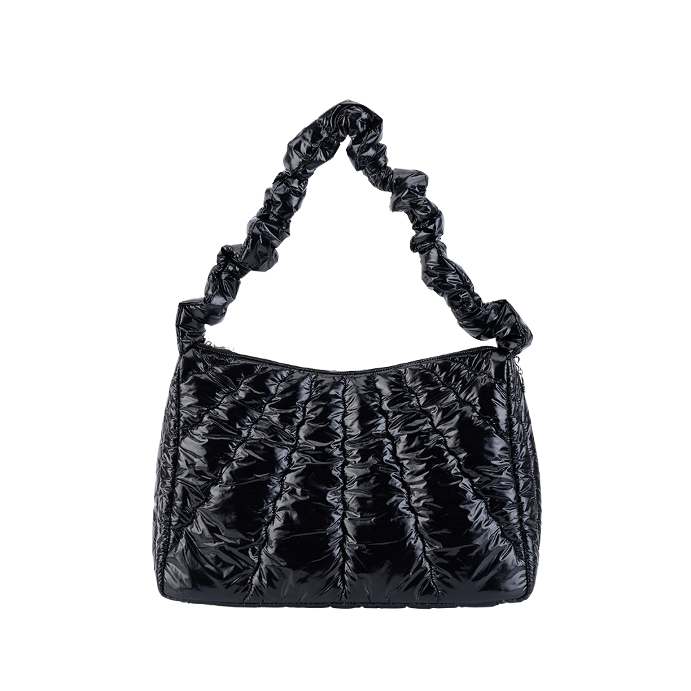 MYSHELL Wavy Shell Large Cross Bag Black