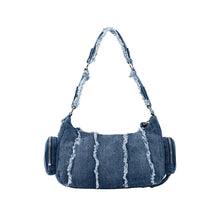 Load image into Gallery viewer, MYSHELL Shell Denim Small Shoulder Bag Blue
