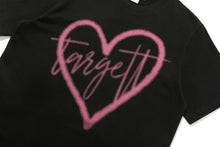 이미지를 갤러리 뷰어에 로드 , TARGETTO Heart Logo Spray Tee Shirt Black
