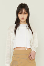 이미지를 갤러리 뷰어에 로드 , TARGETTO Crochet Bolero Cardigan White
