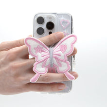 Load image into Gallery viewer, SECOND UNIQUE NAME Clear Patch Butterfly Pink
