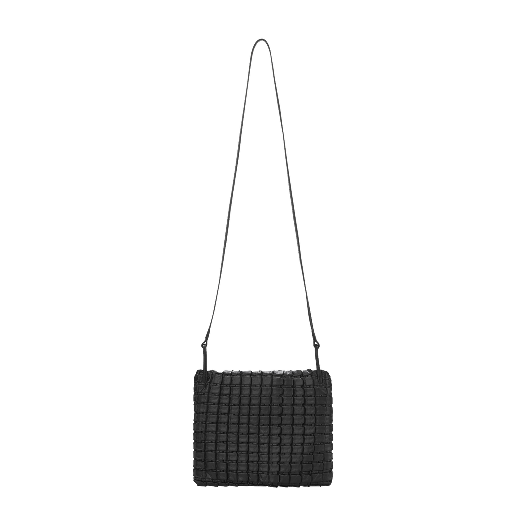 KWANI Square Embossed Bag Mini Tote Black