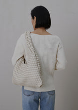 Load image into Gallery viewer, KWANI Textured Hobo Bag Vanlla
