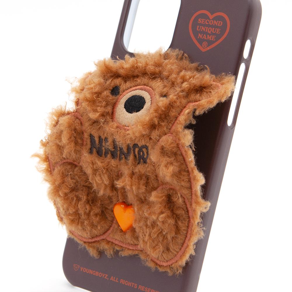 SECOND UNIQUE NAME Sun Case Patch Fleece Bear Maple Brown