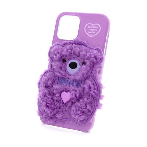 【限定数量】 SECOND UNIQUE NAME SUN CASE PATCH FUR BEAR SECOND UNIQUE NAME Sun Case Patch Fur Bear Light Pink