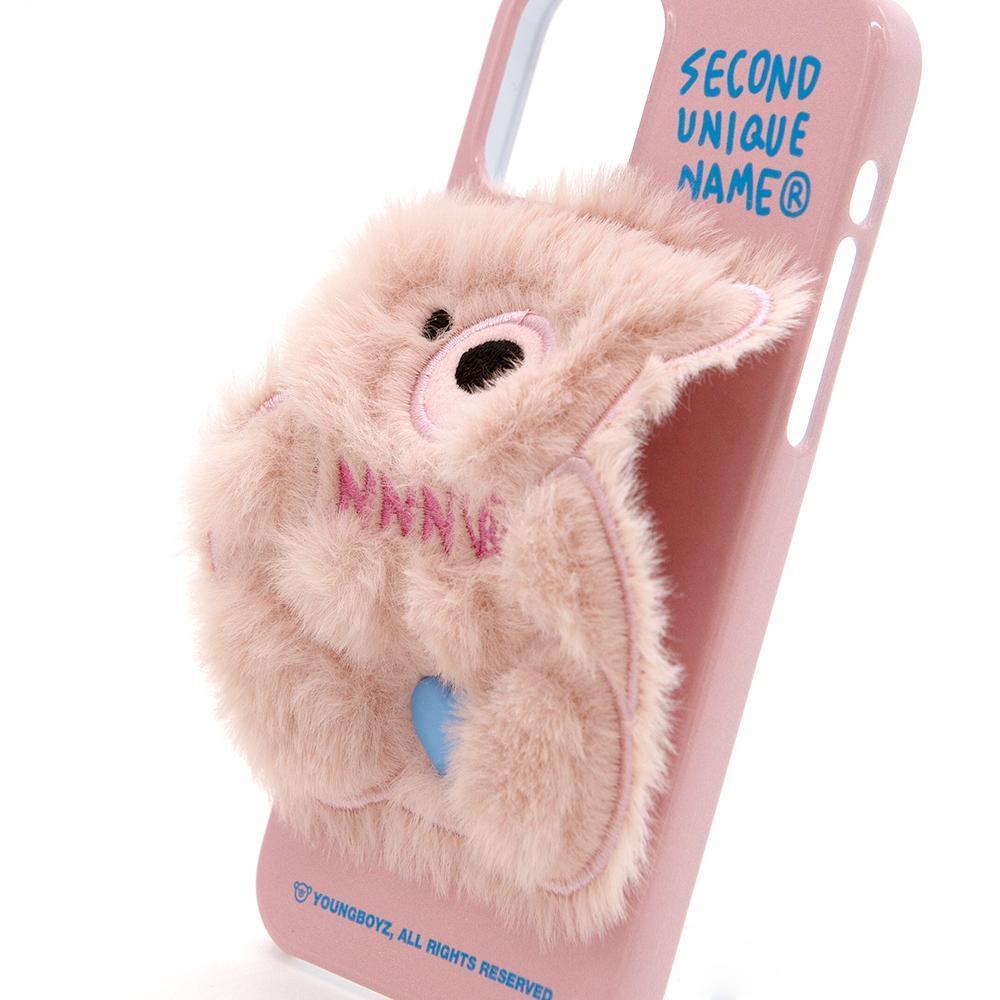 【限定数量】 SECOND UNIQUE NAME SUN CASE PATCH FUR BEAR SECOND UNIQUE NAME Sun Case Patch Fleece Bear Maple Brown