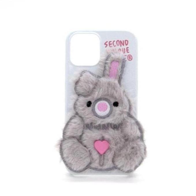 SECOND UNIQUE NAME Sun Case Patch Fur Rabbit Nose White