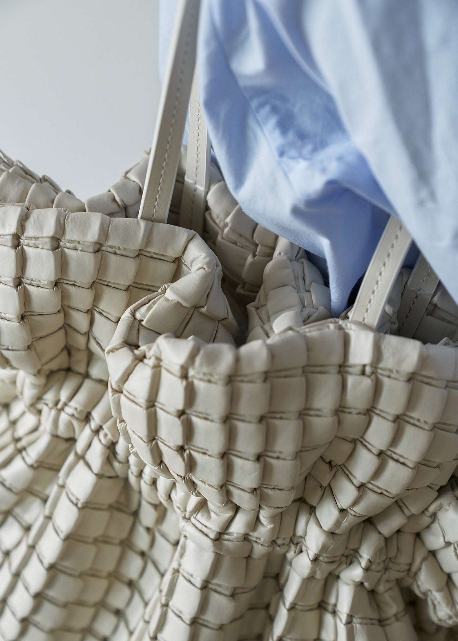 KWANI Square Embossed Bag Big Tote Ivory – NOTAG GLOBAL