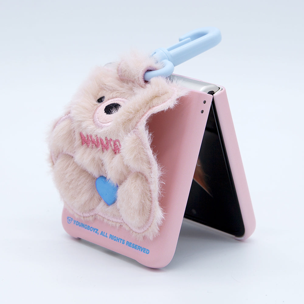SECOND UNIQUE NAME Sun Case Patch Fur Bear Light Pink (Z