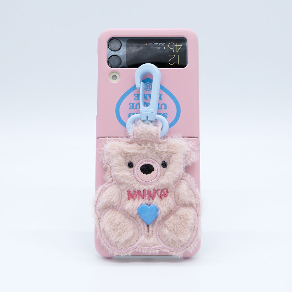 SECOND UNIQUE NAME Sun Case Patch Fur Bear Light Pink (Z