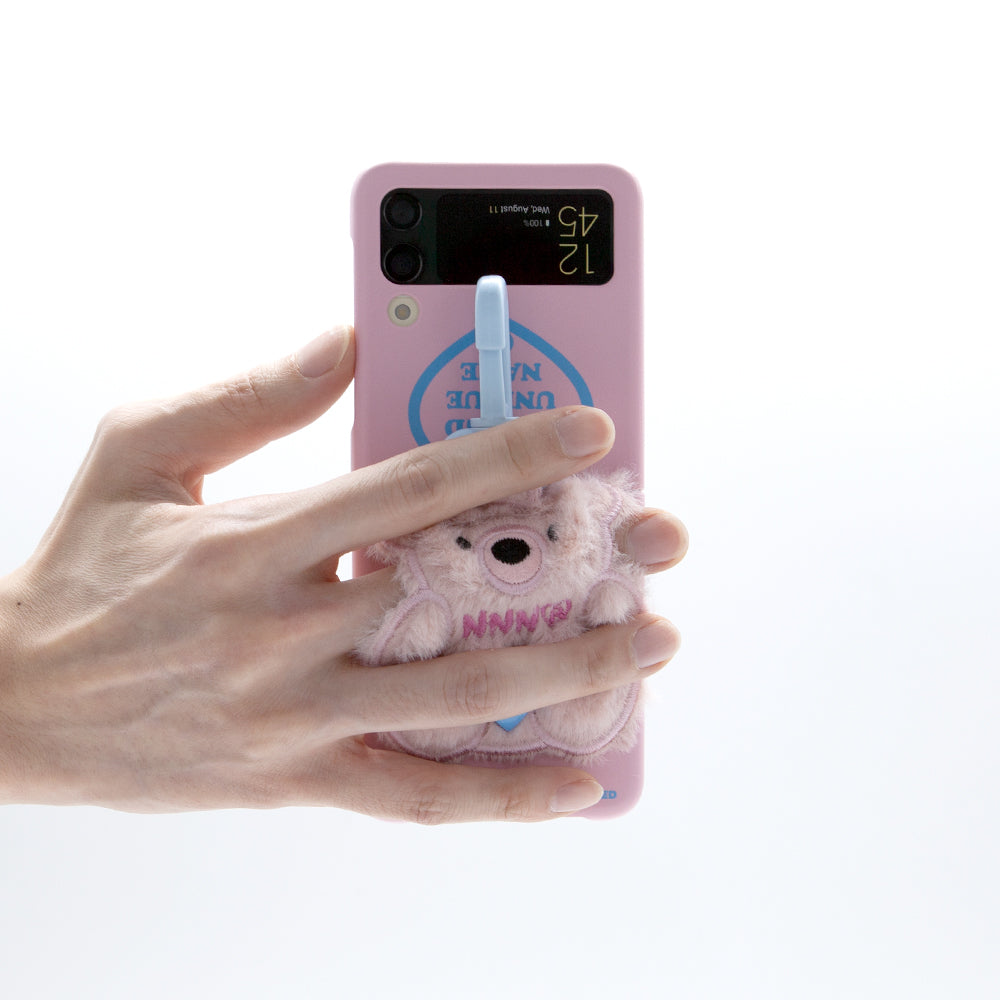 SECOND UNIQUE NAME Sun Case Patch Fur Bear Light Pink (Z