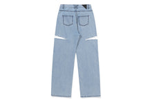 이미지를 갤러리 뷰어에 로드 , TARGETTO Side Slit Denim Pants Light Indigo (NMIXX Jiwoo&#39;s pick)
