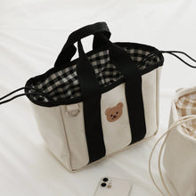 이미지를 갤러리 뷰어에 로드 , CHEZ-BEBE Check String Tote Bag 2Options
