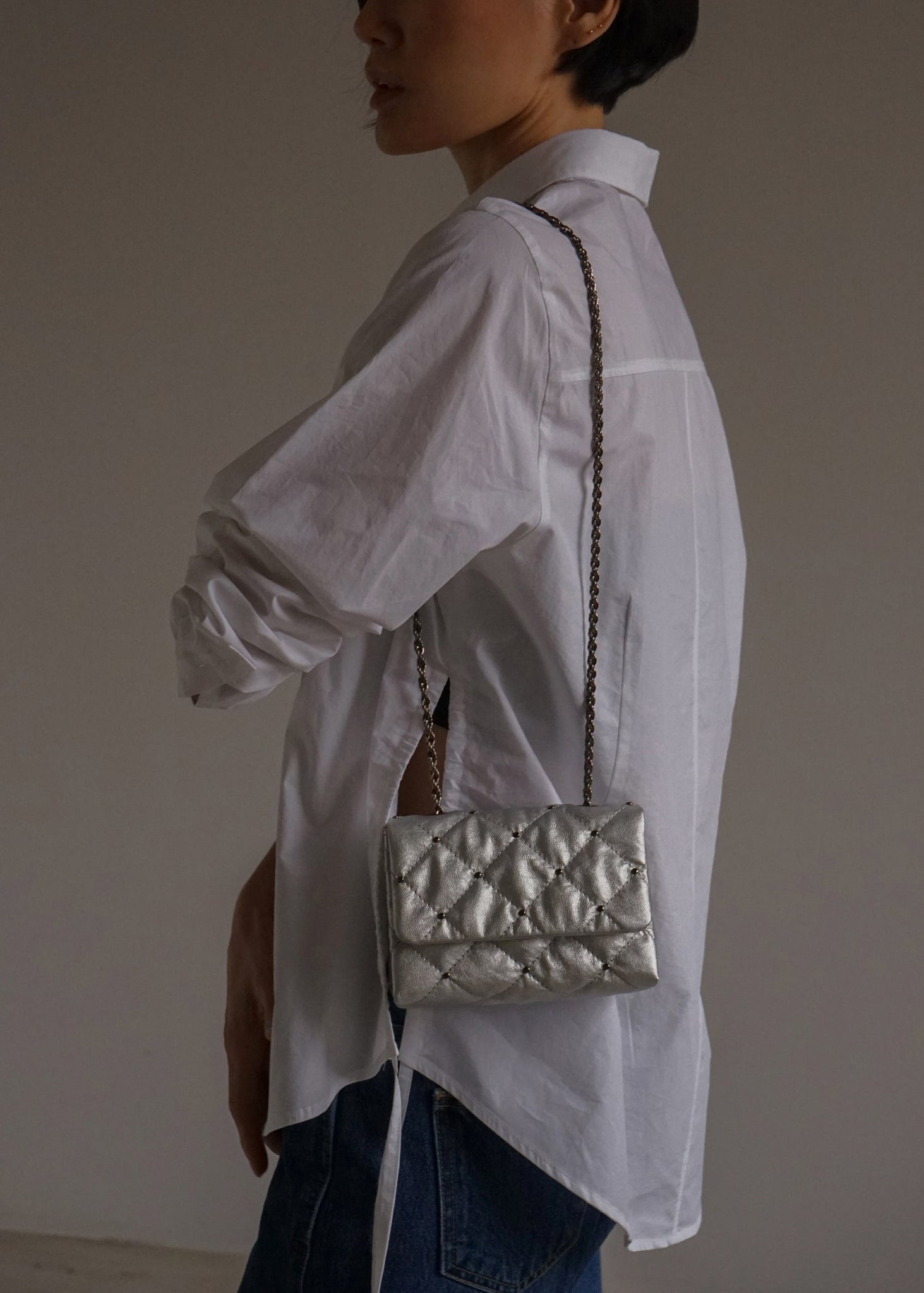 KWANI Lozenge Micro Silver Studded Bag – NOTAG GLOBAL