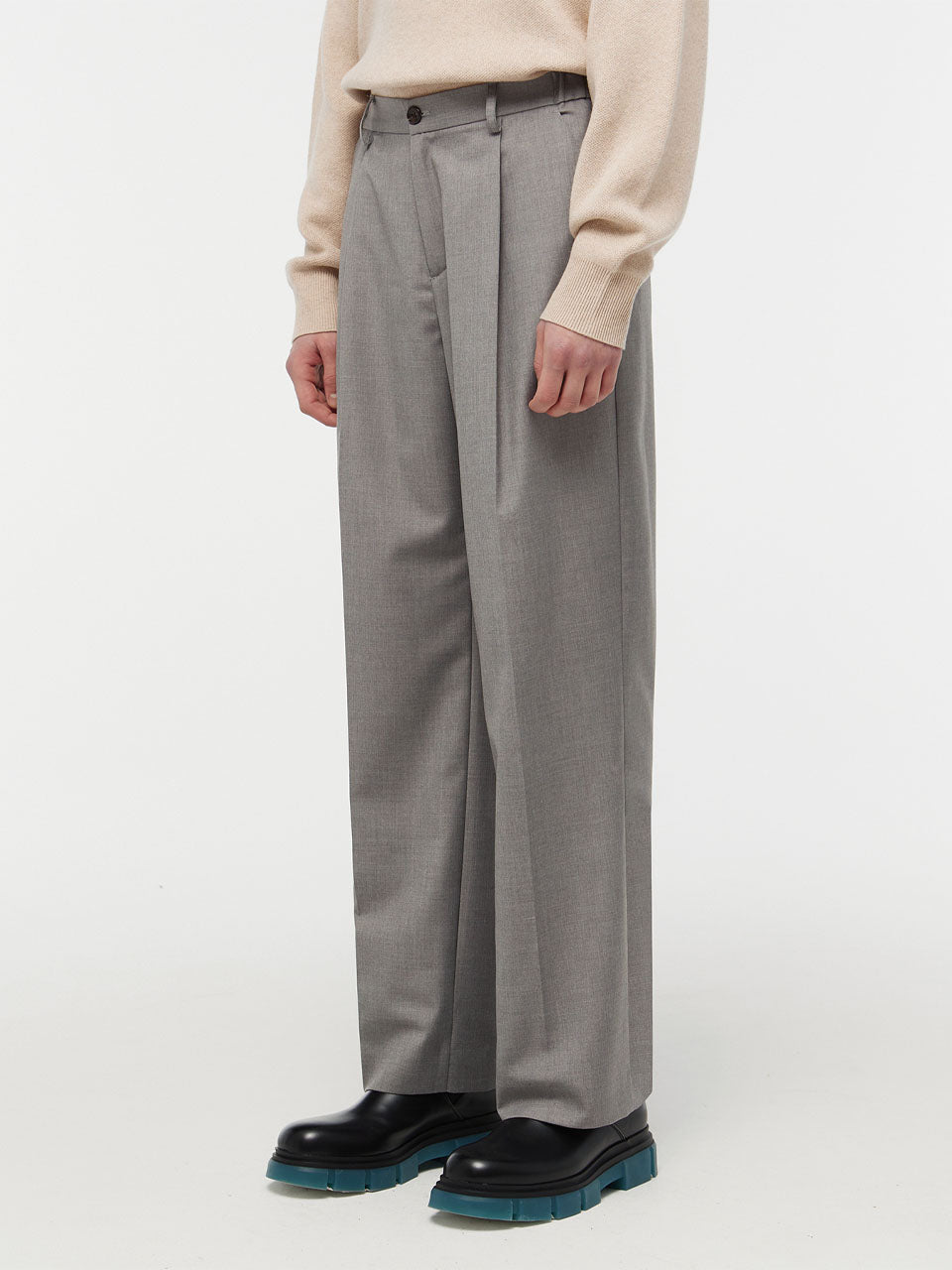 CITYBREEZE Wide Banding Slacks Grey