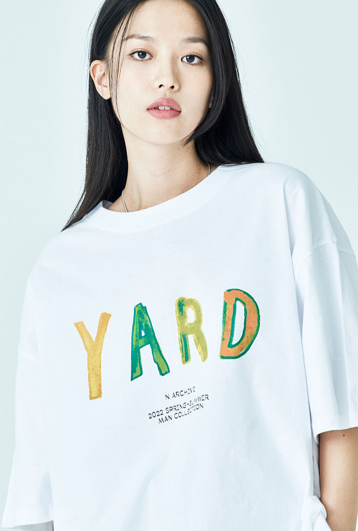 BEYOND CLOSET N Archive Yard Hand Printing Logo T-shirt