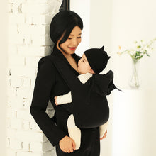 Load image into Gallery viewer, DMANGD ILLI BABY CARRIER DEEP BLACK
