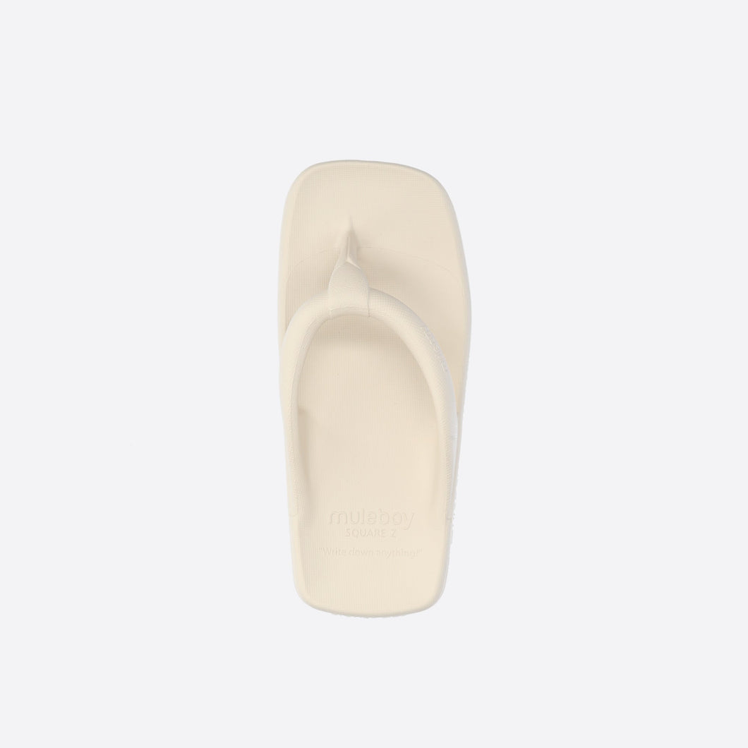 MULEBOY Square Z Flip Flop Cream