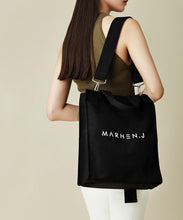 Load image into Gallery viewer, MARHEN.J Ricky Canvas Tote Bag All Black
