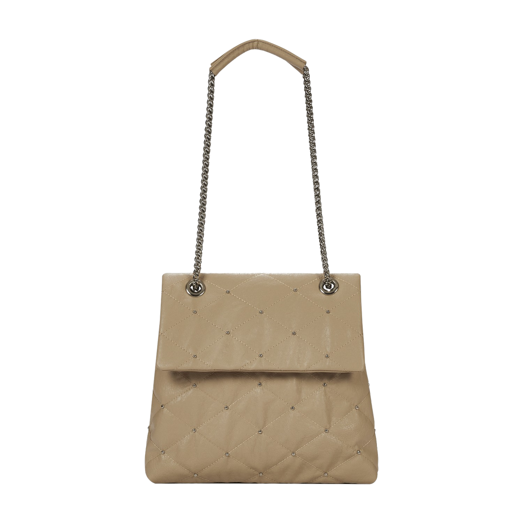 KWANI Lozenge Small Warm Ivory Studded Bag