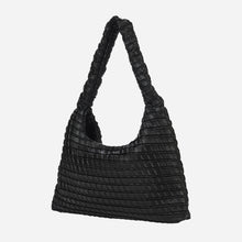 Load image into Gallery viewer, KWANI Textured Hobo Bag Black
