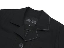 이미지를 갤러리 뷰어에 로드 , EMKM Unbalance Collar Stitch Jacket Black
