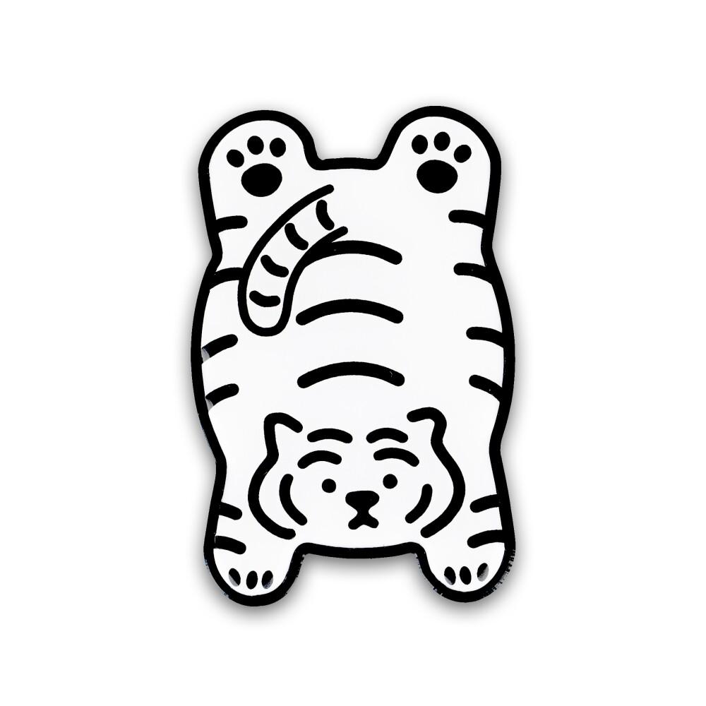 MUZIK TIGER Flat White Tiger Shaped Smart Tok