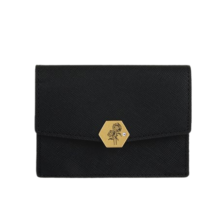 D.LAB Kara Card Wallet Black 12Types