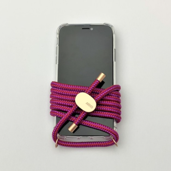 ARNO iPhone Case with Rope Strap Passion pink