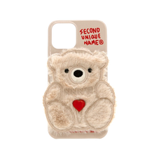 Load image into Gallery viewer, SECOND UNIQUE NAME Sun Case Patch Fur Bear Milky Ivory
